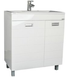 Тумба под умывальник Elen 75 Cube без ящика, с корзиной для белья